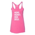 thumbnail image 2 of Wild Bobby, Mama. Mommy. Mom. Bruh. Mother's Day Tri-Blend Racerback Tank Top, Vintage Pink, X-Large, 2 of 6