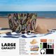 thumbnail image 5 of Fotbe Watercolor Romantic Paisley Bolsa de Viaje para Playa - Resistente al Agua, Bolsa Tote de Gran Capacidad y Ligera con 7 Bolsillos para Mujeres y Hombres, 5 of 7