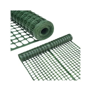 EUWBSSR Plastic Mesh Fence Construction Barrier Netting 118X15.7 inch  Chicken Mesh Durable and Lightweight Fencing Roll Wire Frame Floral Netting  Crafts Gardening Poultry Fencing Green/Black 