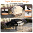 thumbnail image 5 of YEERSWAG Gas Grill Cover 58", Waterproof BBQ Cover with Windproof  Straps & Drawstring, 420D Oxford Fabric Universal BBQ Grill Cover Fits Weber Spirit Char-Broil Nexgrill Brinkmann, Beige, 5 of 8