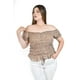 thumbnail image 1 of Blusa smock Tallas Extras, 12120 (Cafe floreado) cafe 42, 1 of 6