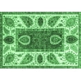 thumbnail image 1 of Ahgly Company Indoor Rectangle Abstract Emerald Green Modern Area Rugs, 7' x 9', 1 of 4