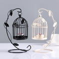 thumbnail image 4 of Kripyery European Style Freestanding Stable Candlelight Stand Creative Leaves Bird Cage Iron Candle Holder Party Supplies, 4 of 7