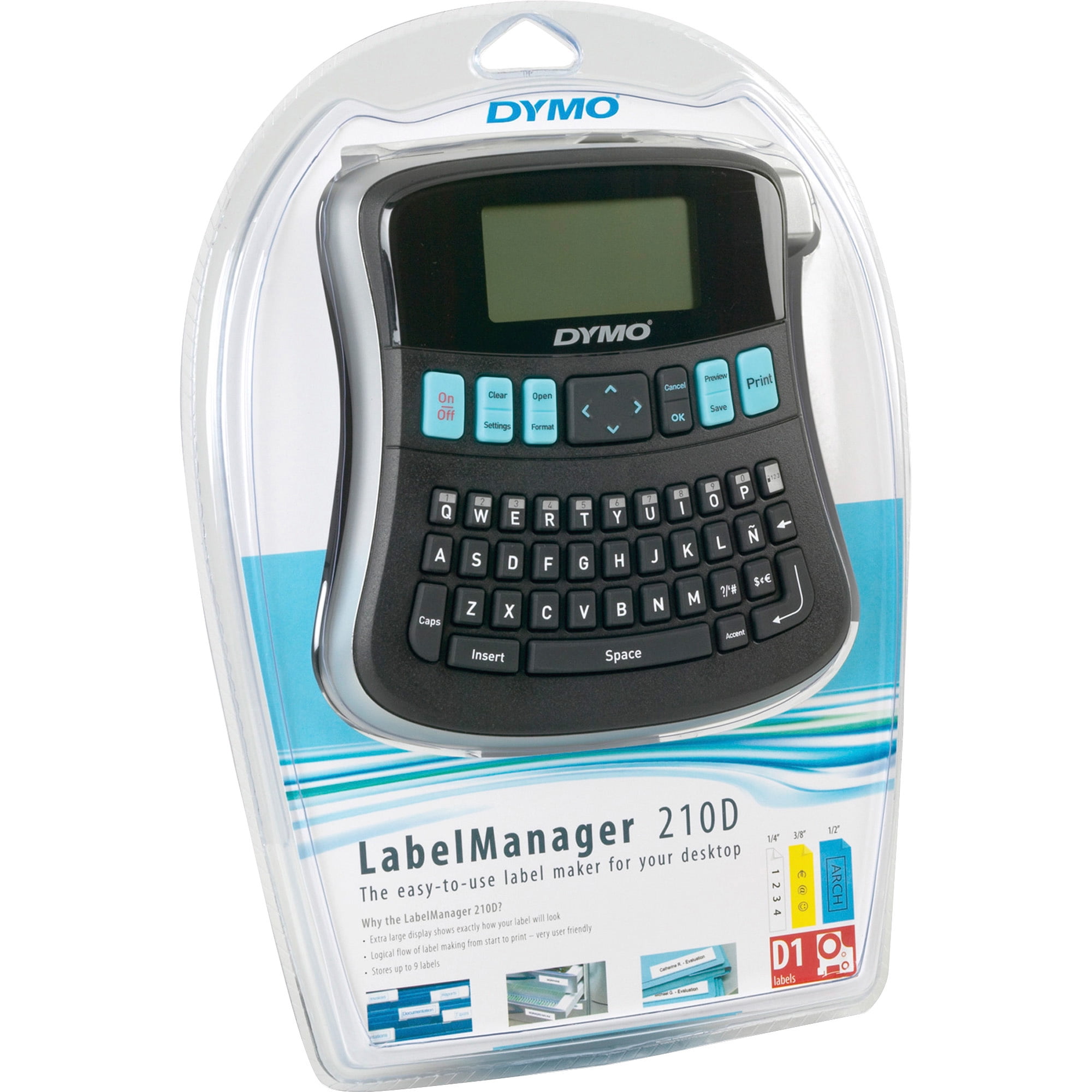  DYMO Label Maker LabelManager 160 Portable Label Maker,  Easy-to-Use, One-Touch Smart Keys, QWERTY Keyboard, Large Display, for Home  & Office Organization, Black : Office Products