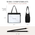 thumbnail image 4 of ECOSUSI Leather Laptop Tote Bag for Women 15.6 Inch Computer Briefcase Waterproof Handbag Shoulder Bag Purse for Tablet Work Office Business College Daily Travel, Black, 4 of 9