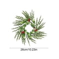 thumbnail image 3 of Dongrere Cypress Red Berry Candle Ring Wreath Artificial Table Centerpiece Ring for Candle Farmhouse Winter Holiday Dining Table Decor, E, 3 of 6