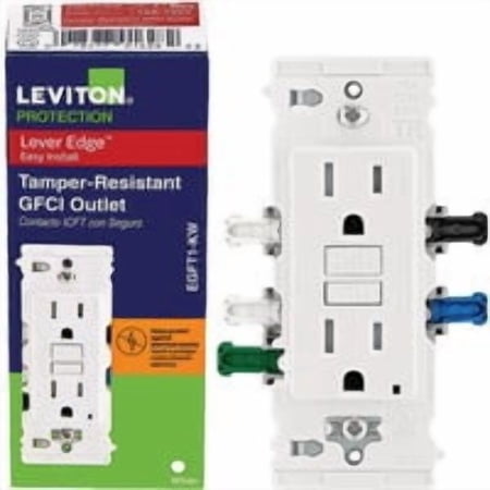 Leviton Lever Edge Self-Test GFCI Outlet