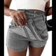 thumbnail image 2 of Falda Pantalón Vaquera para Mujer, Sexy, de Cintura Alta, Asimétrica, Corta y Minifalda. Gris XL, 2 of 7
