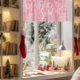 thumbnail image 3 of Winter Snow Valances for Windows, 54 x 18in, Christmas Snowflakes Pink Vintage Decoration Rod Pocket Kitchen Valance Curtain Light Filtering Window Treatments for Living Room Bedroom, 1 Panel, 3 of 7