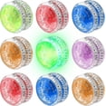 thumbnail image 1 of 9 Pieces LED Light Yo-Yo Responsive Ball Bearing Yoyo Plastic Entertaining Yoyo for Beginners Birthd, 1 of 2