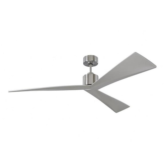 3 Blade Ceiling Fan in Modern Style 60 inches Wide By 12.5 inches High-Brushed Steel Finish Bailey Street Home 96-Bel-3087733