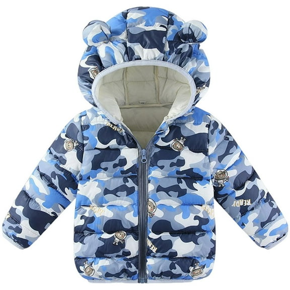Staki Baby Boys Coat Warm Toddler Puffer Jacket Hooded Winter Outerwear for Boys Baby Wearing Jacket 12M,18M,24M,2T,3T,4T,5T,6Y(Camouflage,18-24 Months)