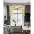 thumbnail image 3 of Flowers Bee Swag Valances for Windows, Small Curtains Drapes, Retro Country Botanical Floral Plants Dots Kitchen Window Curtains Over Sink Window Treatment Valance for Bedroom/Bathroom 56"x36", 3 of 5