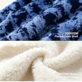 thumbnail image 3 of Wearable Blanket Hoodies for Women Men with Pocket, Adult Fuzzy Blanket Hoodies, Soft and Warm Sherpa Oversized Sweatshirt Blanket, Cute Birthday Gifts Navy Blue Tie-dye, 3 of 10