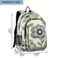 thumbnail image 2 of FORMRS Unisex School Backpack 17" Student Travel Bag with Laptop Compartment, Retro Flower, 2 of 7