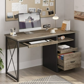 Z-Line Nero Desk and Bookcase - Black - Walmart.com