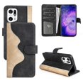 thumbnail image 1 of Case For Oppo Find X5 Pro Wallet Magnetic Leather Cover Two-color Stitching With Card Holder, 1 of 5