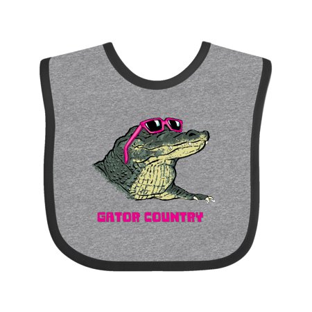 

Inktastic Gator Country Sunny Gator in Pink Sunglasses Gift Baby Boy or Baby Girl Bib