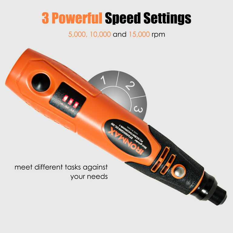 Wholesale US PIONEERWORKS 8V Mini Cordless Rotary Tool 2.0 Ah Li-ion  Battery Drive 5-Speed Power Rotary Kit With 160 Accessories From China