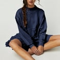 thumbnail image 2 of Fashion 2025 Lindreshi Fall Dresses for Teens with Long Sleeves Womens Oversized Sweatshirt Dress Long Sleeve Crewneck Pullover Tops Sweatshirts Mini Dress, 2 of 8
