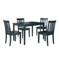 thumbnail image 2 of Lexington 5-Piece Wood Dining Set with 4 Mission Back Chairs, Dark Denim, 2 of 2