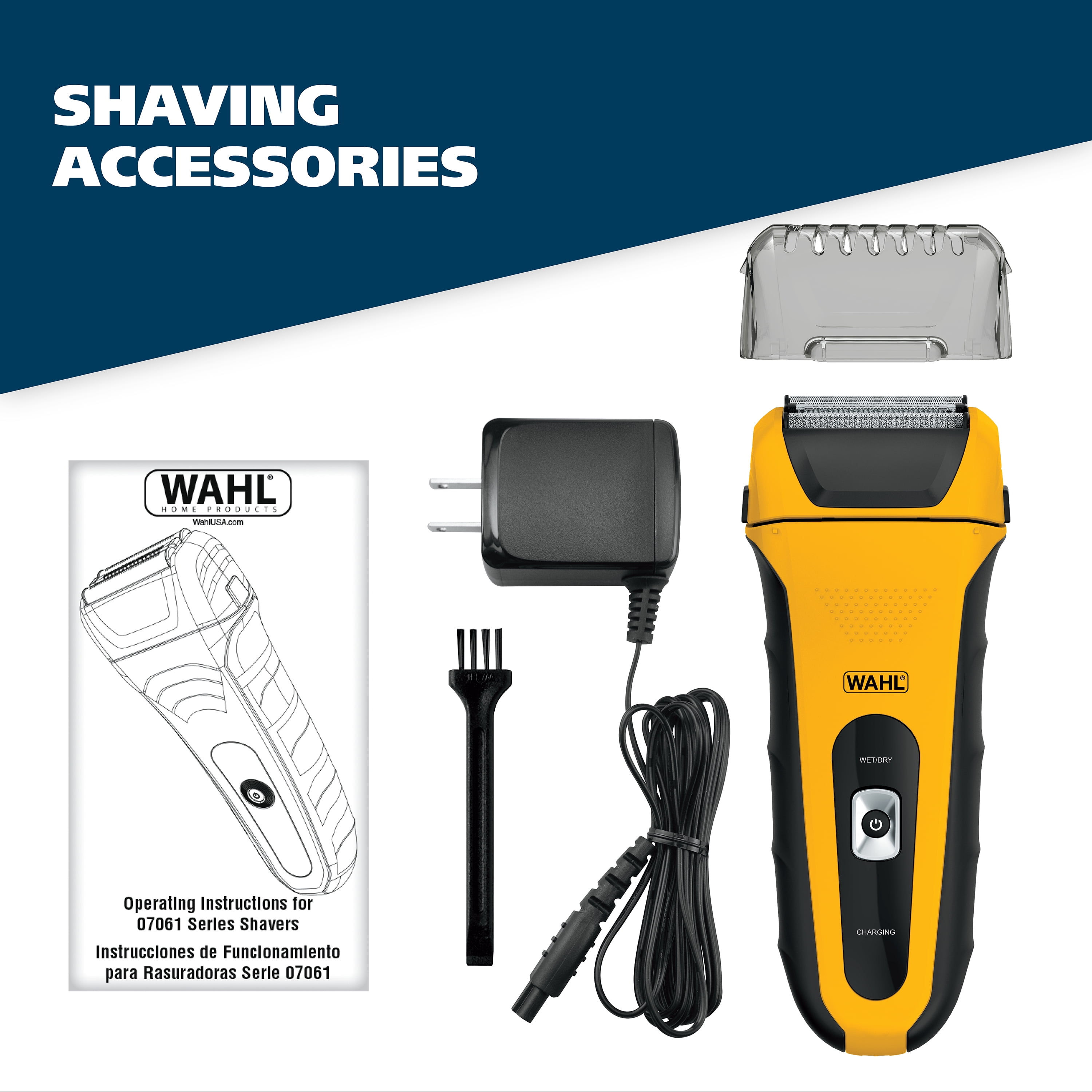 Wahl Groomsman Electric Shaver Rechargeable Wet/Dry Waterproof