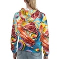 thumbnail image 7 of Sikiie Surreal Seafood Extravaganza Women's Casual Hoodies Long Sleeve Lightweight Pullover Tops Loose Sweatshirt-Large, 7 of 7