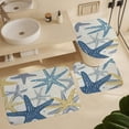 thumbnail image 6 of 4 Pcs Shower Curtain Sets Bathroom Shower Curtain Set with Rugs Blue, Yellow And Gray Starfish Waterproof Fabric Bath Curtain Summer Nautical Ocean Beach Themed for Bathroom Decor, 6 of 8