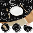 thumbnail image 4 of Math Equations Algebra Symbols Black Pattern Round Fitted Tablecloth with Elastic Edge,Dining Table Cover Waterproof,Outdoor Round Tablecloth for Camping,Dining,Indoor and Outdoor, 4 of 7