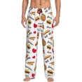 thumbnail image 2 of Kdxio Fast Food Print Men's Sleep Pajama Pant Lounge Pants with Pockets, 2 of 8