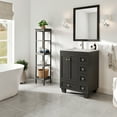 thumbnail image 3 of Eviva Happy 24"W x 18"D Espresso Bathroom Vanity with White Carrara Quartz Vanity Top and Rectangular Undermount Sink, 3 of 8