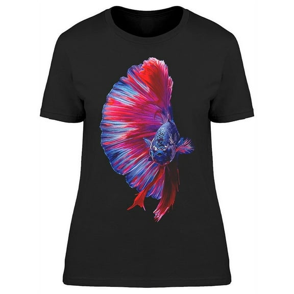 Frontview Betta Halfmoon Siamese T-Shirt Women -Image by Shutterstock, Female 3X-Large