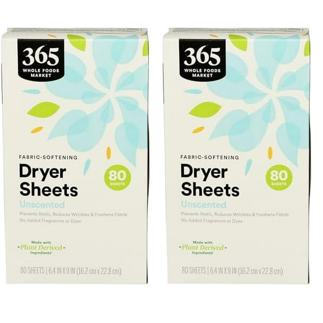 Suavizante de telas para secadora sin perfume 365 de Whole Foods