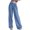Blue-02, variant on REALiKUN Women's Smocked High Waisted Cotton Linen Wide Leg Pants Palazzo with Pockets Casual High Waist Long Pants Trousers