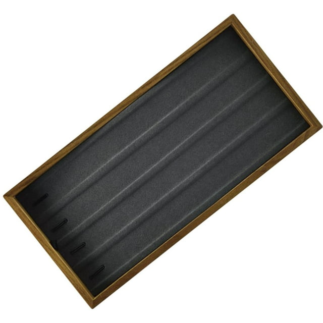 KLKCMS Solid Wood Flat Jewelry Tray, Rectangle Jewelry Display Tray, Drawer Dresser or E
