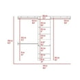 thumbnail image 2 of Depot E-Shop Brisk 250 Closet System With 5 Open Shelves, 1 Drawer, And 3 Metal Rods, White, 2 of 5