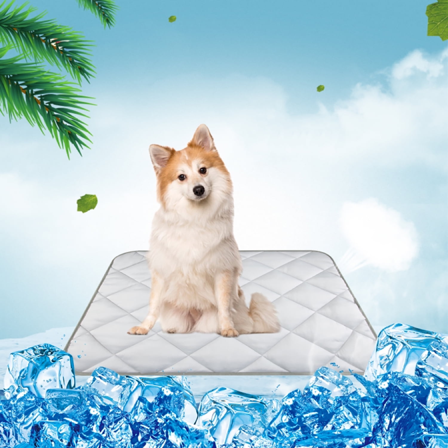 Langsprit Dog Cooling Mat for Pet Cats, Washable Breathable Ice Nylon