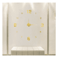 thumbnail image 3 of "Reloj Para Pared Diy Clock 3d Grande En Madera Números En Negro 90cm Lab.G, Dorado ", 3 of 5