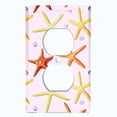 thumbnail image 2 of Metal Light Switch Wall Plate Outlet Cover (Colorful Starfish Bubbles Pink - Single Duplex), 2 of 2