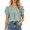 Light Green*, variant on RUTAYY Women's Blouse Loose Fit Solid Color Crew Neck Short Sleeve Tops Comfortable Casual Daily Wear Travel Vacation Shirts
