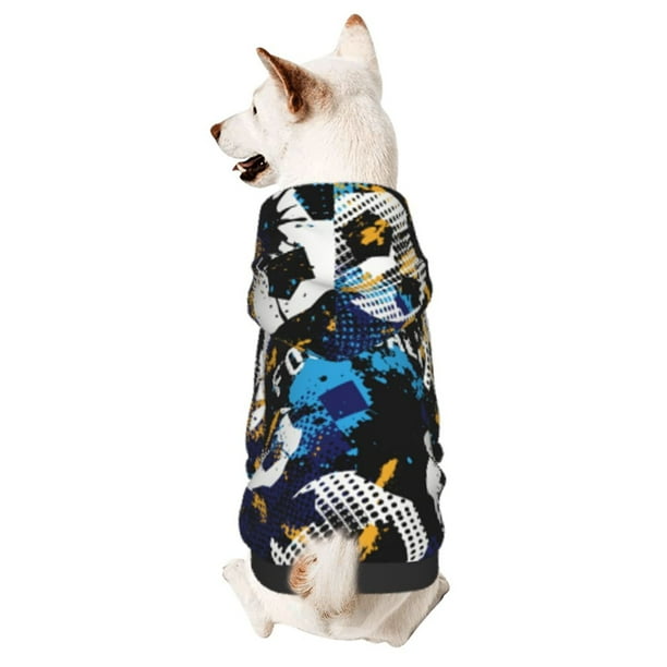 Balery Football Sudadera con Capucha para Perros Pequeños – Ropa para Mascotas, Disfraz para Perros y Gatos, Ideal para Fiestas y Cosplay-X-Small