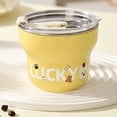 thumbnail image 4 of Stainless Steel Coffee Cup,9 oz Cute Portable Travel Mug with Leakproof Lid & Graphic Printed,Lightweight Tumbler for Office Desk,Daily Commute,Yellow, 4 of 7