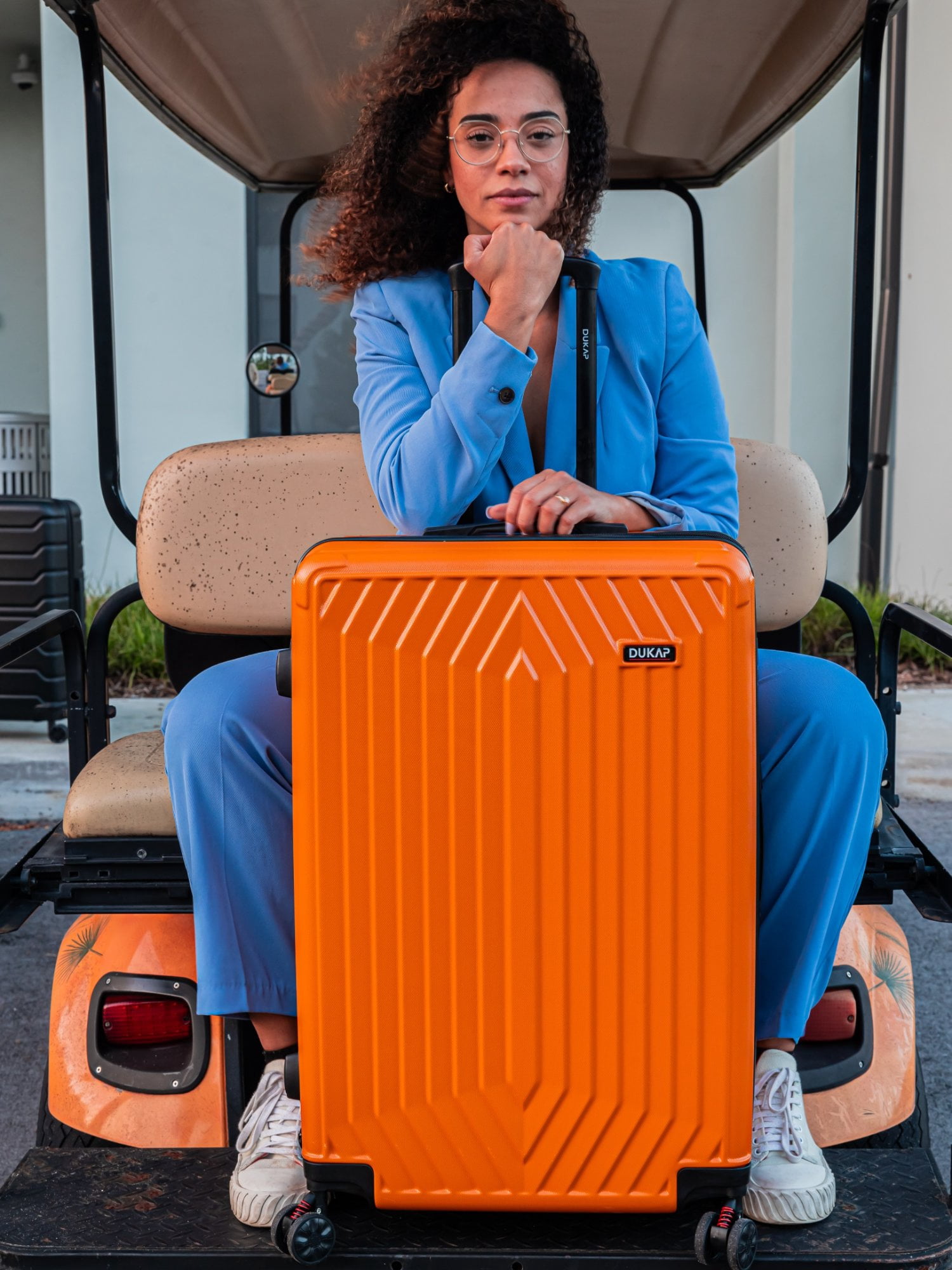 DUKAP Stratos 3-Piece Hardside Lightweight Luggage Sets with Wheels Handle Trolley, (20"/24"/28"), Terracota