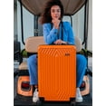 thumbnail image 6 of DUKAP Stratos 3-Piece Hardside Lightweight Luggage Sets with Wheels Handle Trolley, (20"/24"/28"), Terracota, 6 of 12