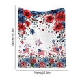 thumbnail image 3 of Patriotic Throw Blanket Soft Lightweight Flannel Fleece Independence Day Blanket For Bed Office Travel Air Conditioned Room Summer Nap Small Size, 3 of 6