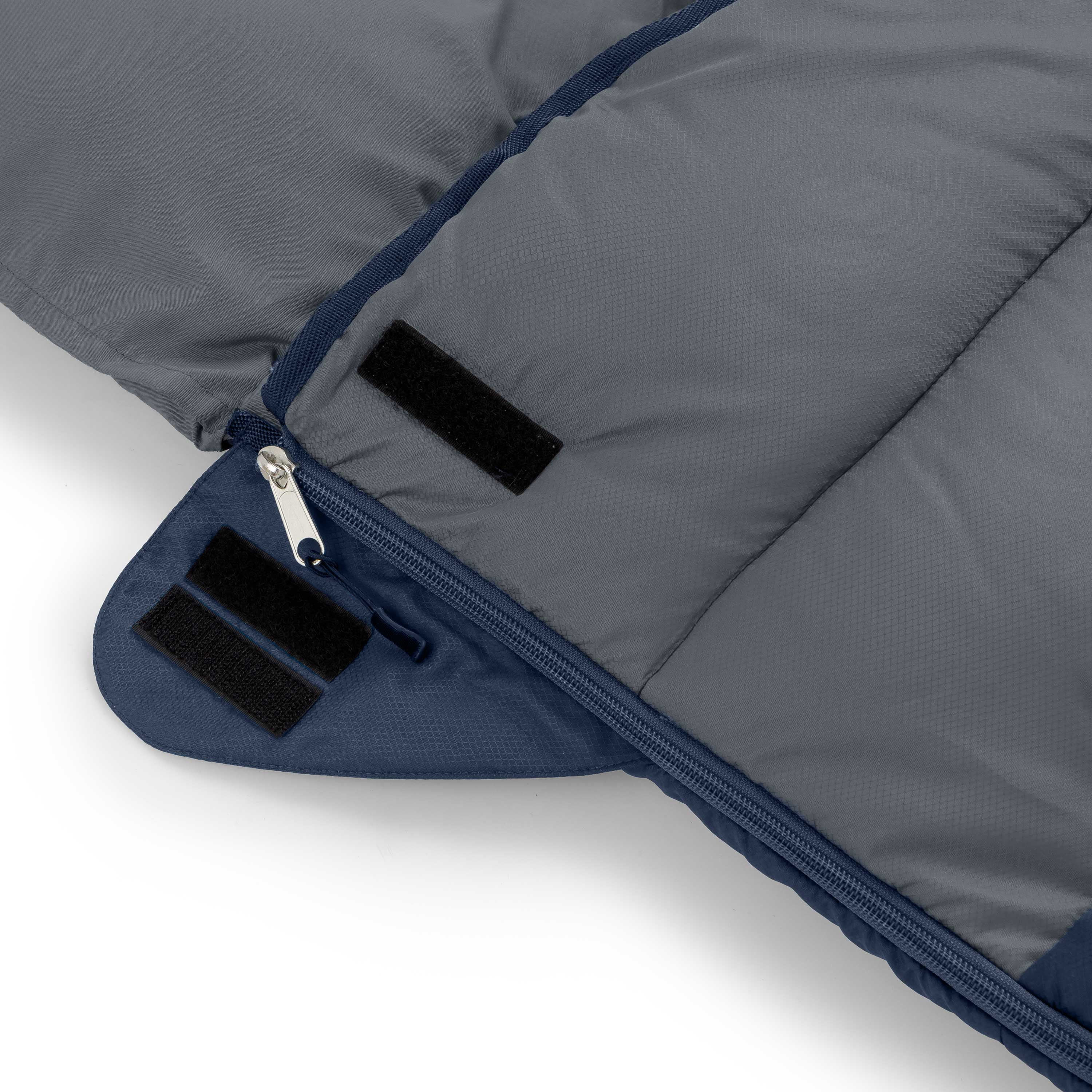 Ozark Trail 40F Weighted Adult Sleeping Bag – Navy & Gray (Size 95 in. x 34 in.)