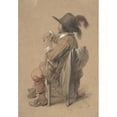 thumbnail image 3 of Jean-Baptiste Madou 18x24 Black Modern Framed Museum Art Print Titled - Seated Cavalier (Mid-19th Century), 3 of 5