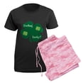 thumbnail image 5 of CafePress - Feeling Lucky? Women's Dark Pajamas - Women's Short Sleeve Print T-Shirt and Pants Dark Cotton Pajama Set, 5 of 7