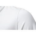 thumbnail image 6 of JTieacloth Mens Button Closure Shirt Mens Fashion Deep V Neck Short Sleeved T Shirt Elastic Bottoming Shirt Small Stand Up In Summer White L, 6 of 6