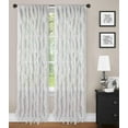 thumbnail image 2 of Sapphire Home 2 Cascade Curtain Panels, Pink Ruffle 95" Curtain Panels, Sheer Voile Vertical Ruffled Curtain Panels, Cascade 95" White, 2 of 2